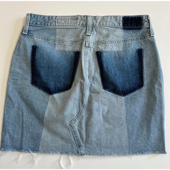 AG Adriano Goldschmied Jeans The Sandy Colorblock Patchwork Mini Skit Size 29 - Picture 2 of 12